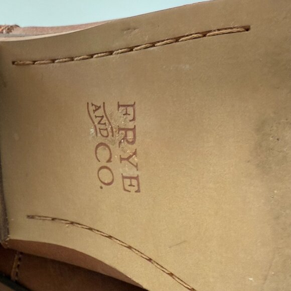 FRYE Brown Leather & Suede Women's Ankle Boots Size 8.5 Side Zipper - Picture 8 of 10